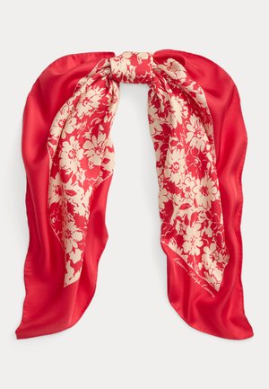 Lauren Ralph Lauren, FLORAL SILK SQUARE SCARF - Kaelarätt - cruise red