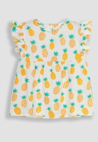 JoJo Maman Bébé 2-PACK PINEAPPLE & FRILL SHOULDER  REGULAR FIT - Tricou cu imprimeu - cream
