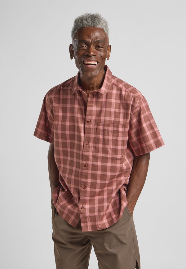 Hemd - check dark rust