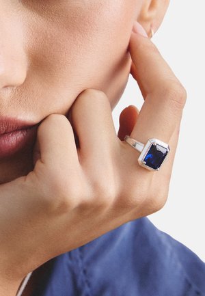 THOMAS SABO, RING MIT NANOKRISTALL IM OKTAGONSCHLIFF - Anello - silver-coloured blau