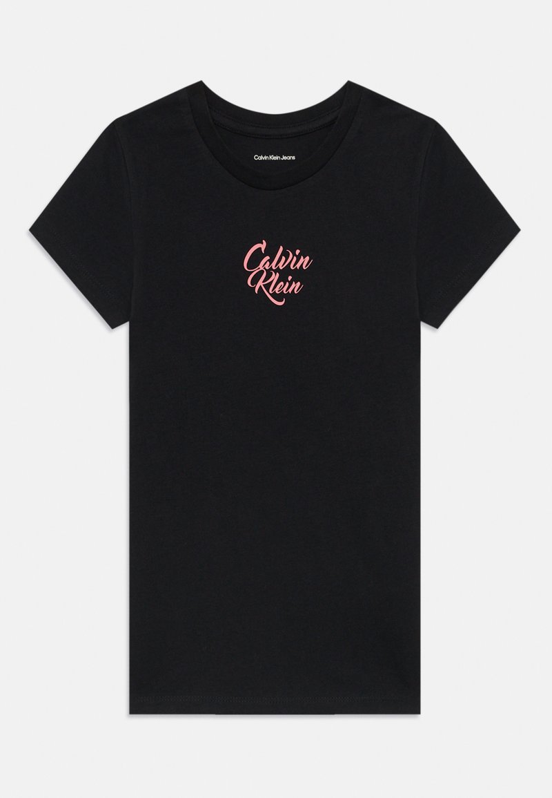 Calvin Klein Jeans SCRIPT LOGO GRAPHIC - Basic T-shirt - black
