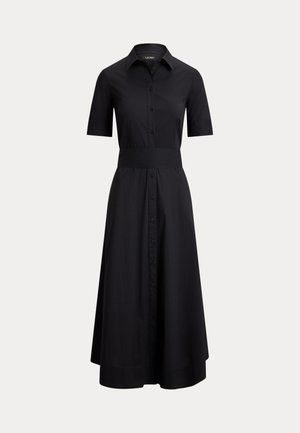 Lauren Ralph Lauren, BELTING-PRINT TWILL MIDI SHIRTDRESS - Риза рокля - black