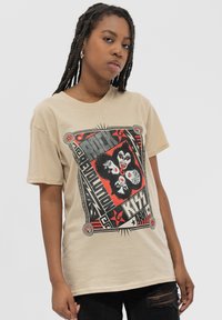 Paradiso Clothing KISS ROCK REVOLUTION - Print T-shirt - sand