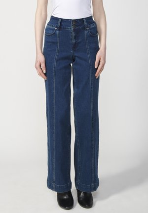 Flared jeans - azul osc   dark blue