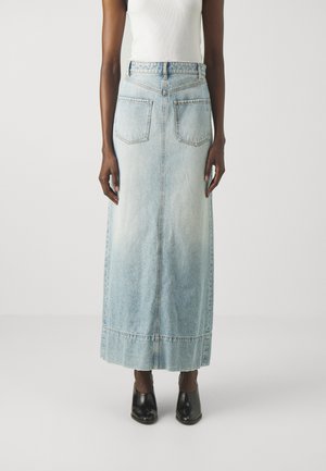 PIAVE - A-line skirt - light-blue denim