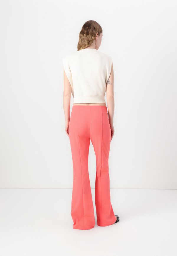 WIDE LEG FRNT SEAM PANT - Trousers - coral crush4