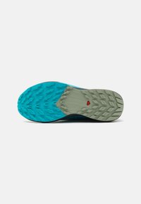 Salomon SENSE RIDE 5 - Trail hardloopschoenen - alfalfa/carbon/peacock blue
