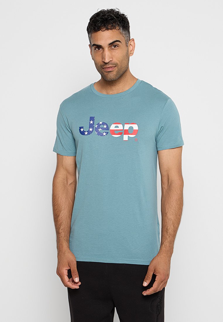 Jeep T-shirt print blauw