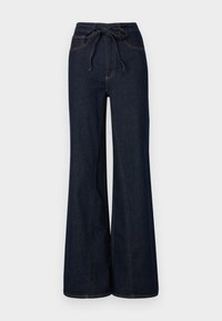 MADDIE BELT WIDE  - Wide leg - dark blue denim