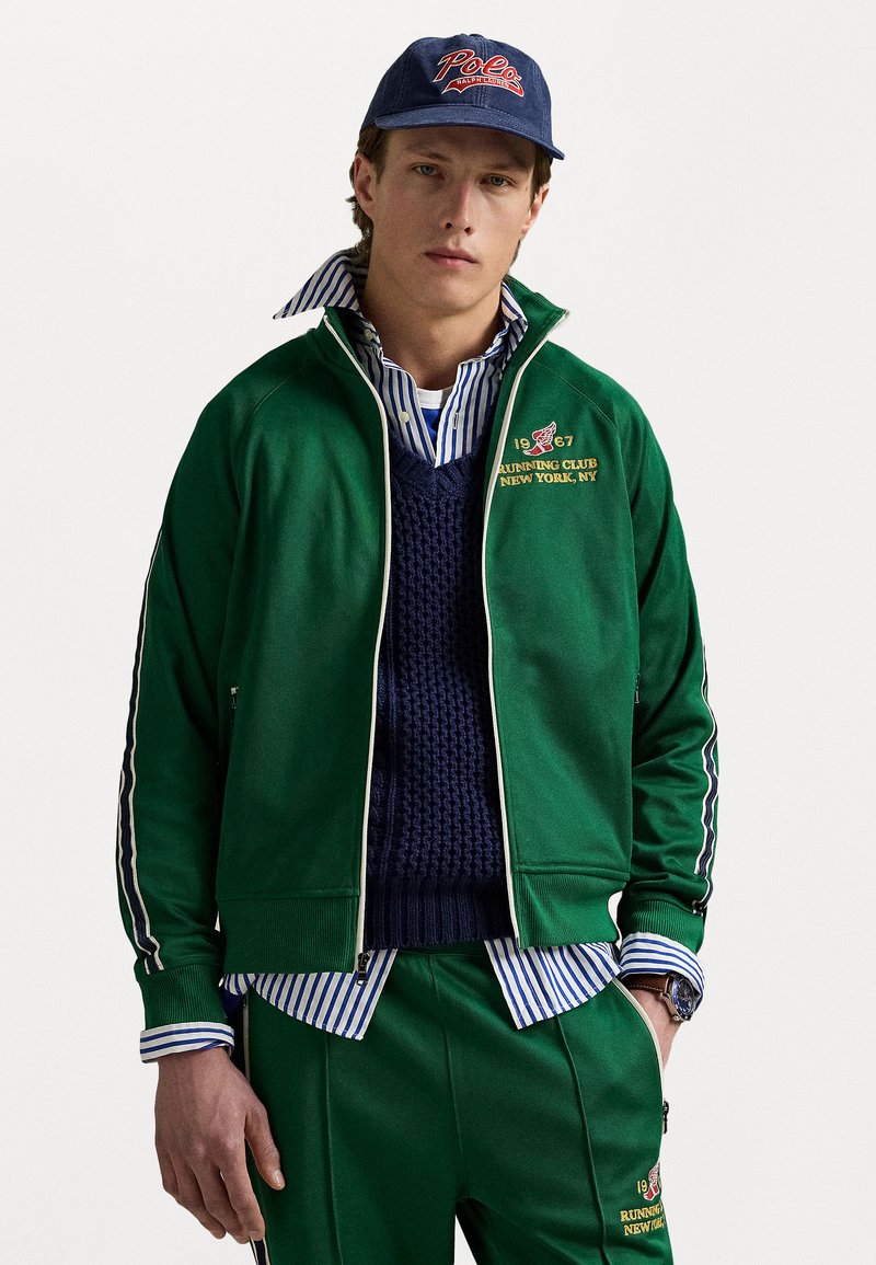 Polo Ralph Lauren - EMBROIDERED PLAITED TRICOT TRACK JACKET - Užtrauktuku užsegamas treningas - tennis green, Padidinti