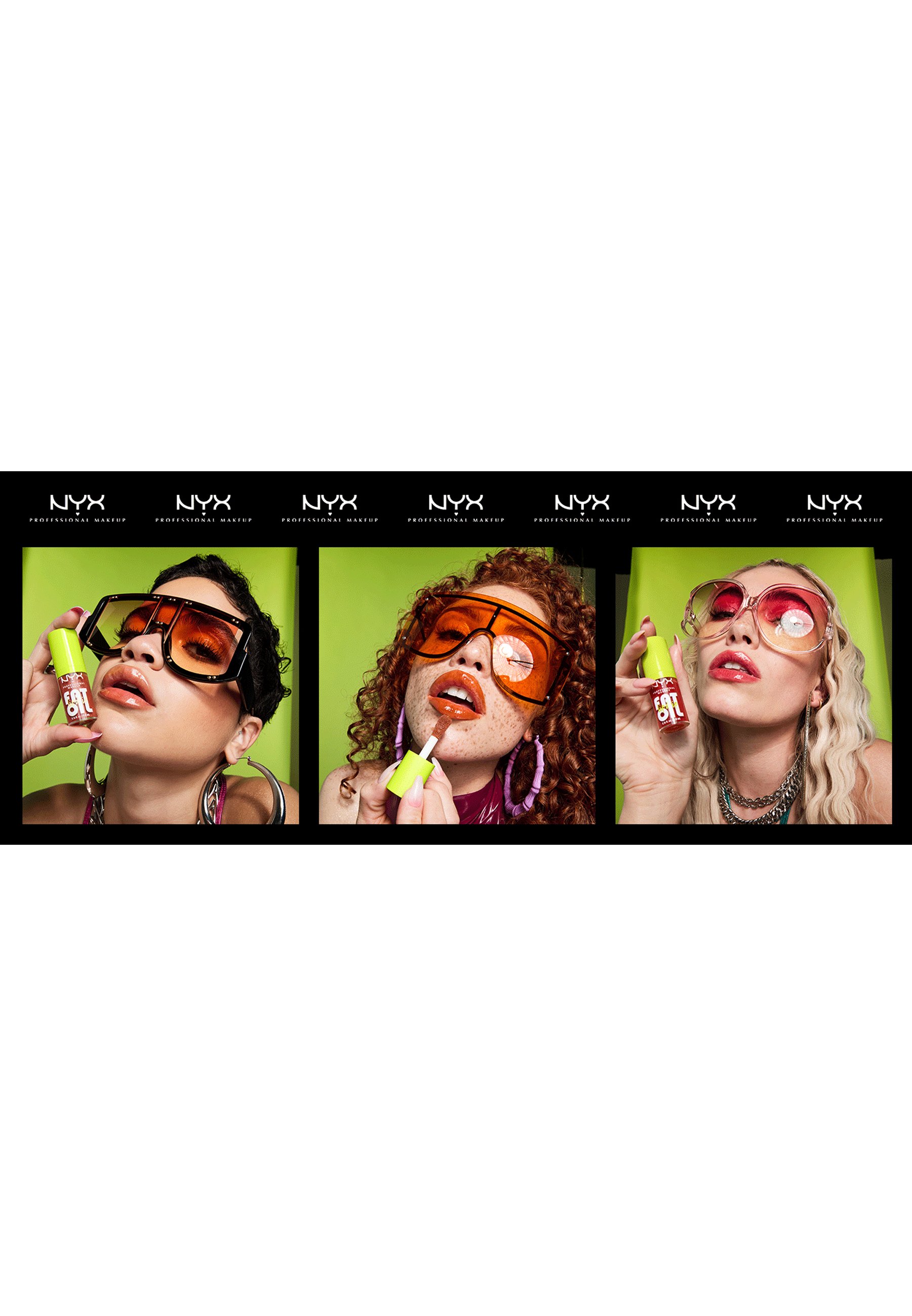 NYX Professional Makeup Fat Oil Lip Drip – Lipgloss „Splash Of Cream“, Mit Nährenden Ölen, Bis Zu 12h Feuchtigkeit, Nicht Klebrig, Mit Dickem Applikator