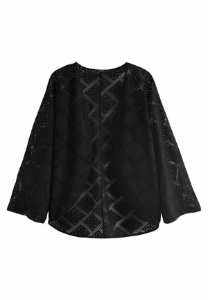 CROCHET  REGULAR FIT - Cardigan - black