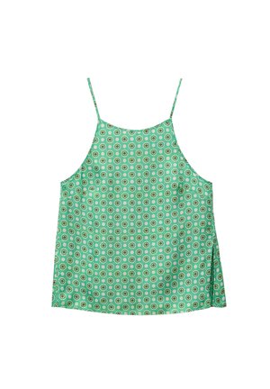 & OTHER STORIES, & OTHER STORIES SILK TANK TOP - Top - green print