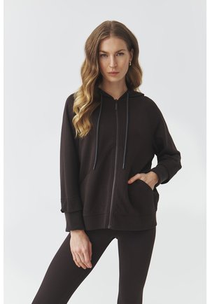 TATUUM WALKER - Zip-up sweatshirt - dark brown