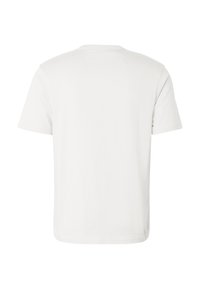 T-shirt blanc uni à manches courtes, présenté de dos avec un col rond sur fond blanc.