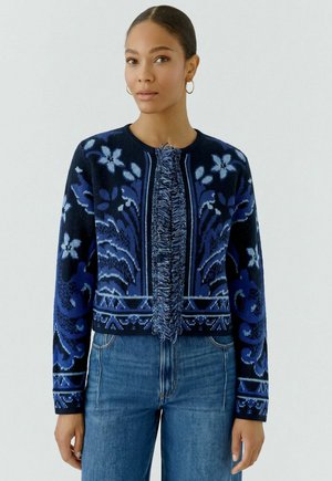 Oui, STRICKJACKE - Strickjacke - dark blue