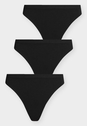 CARVICKY RIB S-LES THONG 3-PACK ACC - Τάνγκα - black pack:x3