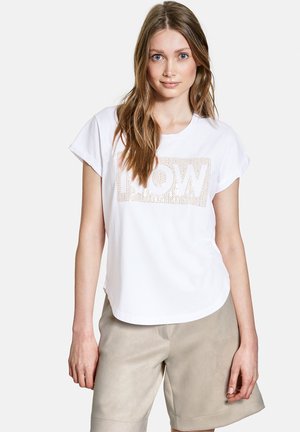 Print T-shirt - weiß gemustert