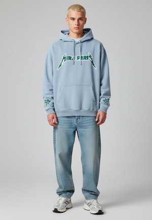 PARIS PRINT HEAVYWEIGHT - Felpa con cappuccio - light blue