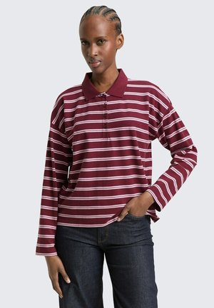 BOXY FIT MIT STREIFENMUSTER - Polo - red/pink multicolor stripe