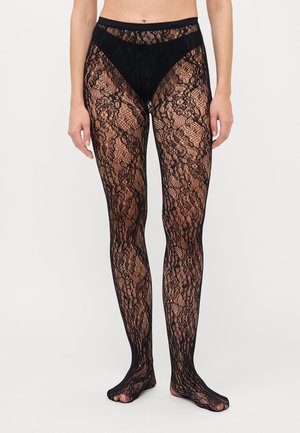 ONLY ONLESTA FLOWER TIGHTS - Strømpebukser - black