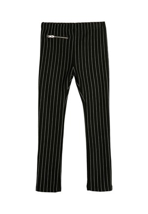 ELASTIC WAIST ZIPPER DETAIL - Leggings - black