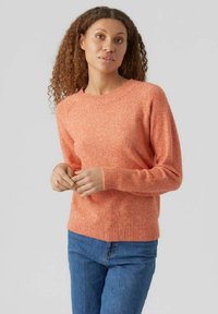Vero Moda VMDOFFY O-NECK NOOS - Pulover - scarlet ibis