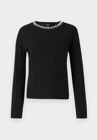 VMLUNA CABLE PEARL PULLOVER - Camisola - black