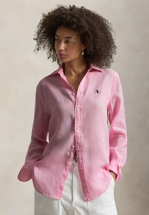 CLASSIC FIT LINEN SHIRT - Skjortebluser - carmel pink