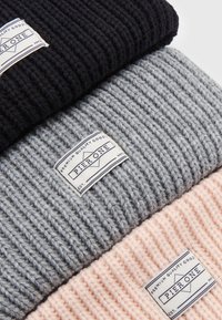 Pier One UNISEX 3 PACK - Gorro - black/grey/light pink