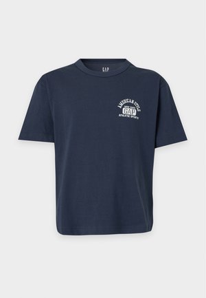 GAP, ARCHIVE LOGO CROPPED TEE - Μπλουζάκι με στάμπα - vintage navy