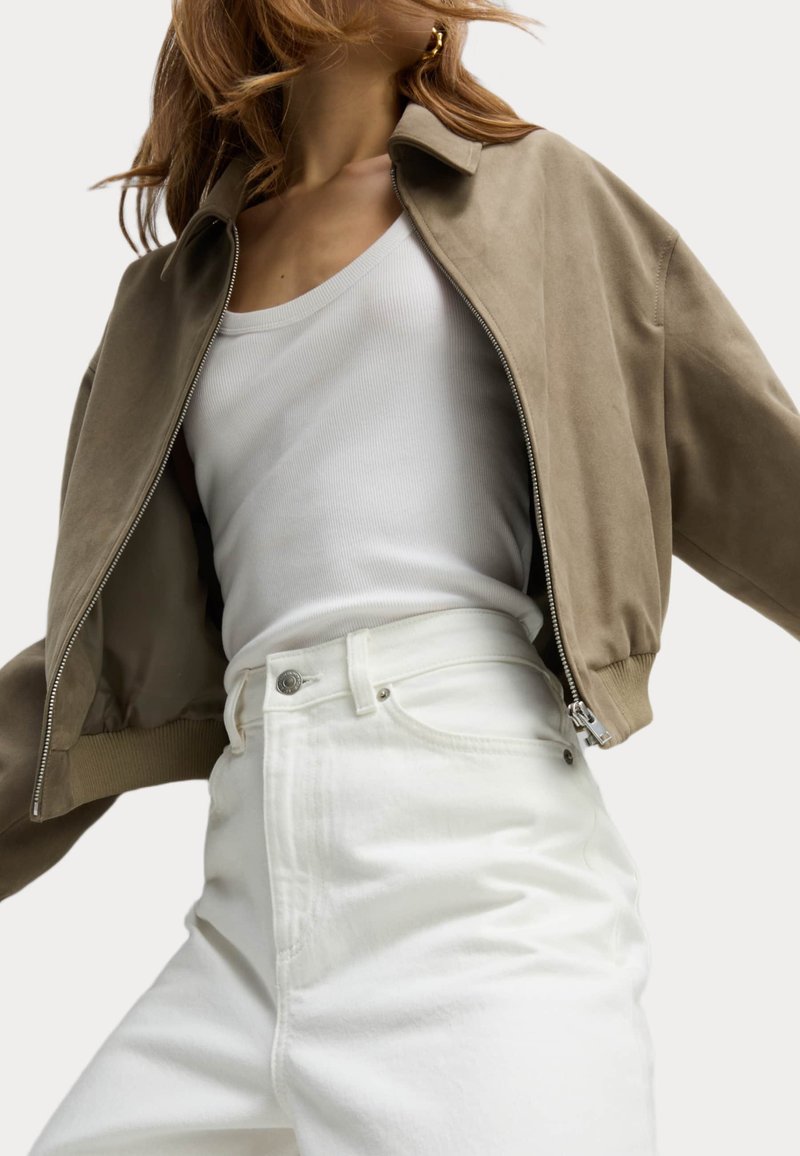 White Jupe Longue en Coton Blanc Grande Taille à Taille Froncée | FR