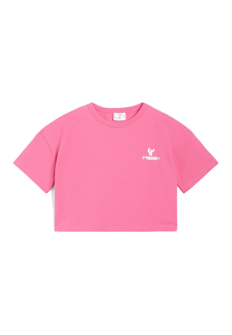 Freddy COMFORT FIT CORTA IN VITA - T-shirt con stampa - fuxia