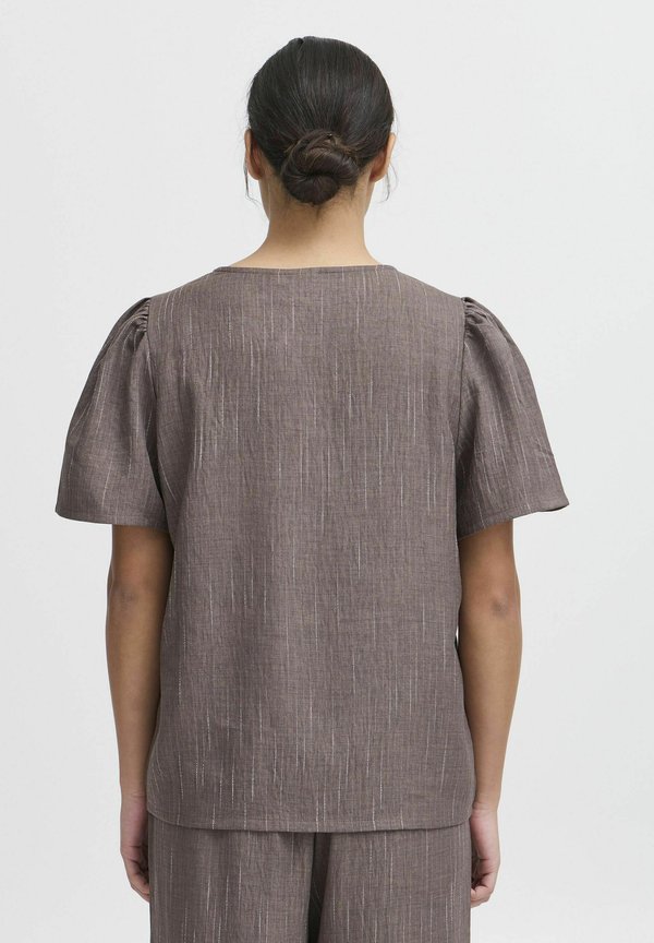 Blouse - teak w pinst2