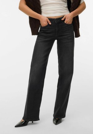VMLEXI-STRETCH MID RISE - Široke hlačnice - black denim