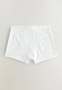Vita bomullboxershorts med en mjuk textur, som har ett fast midjeband med prägling av logotyp och en klassisk skärning.