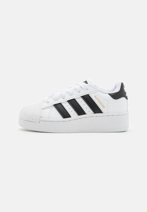 Adidas superstar white black grade school Clearance