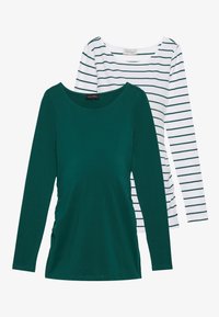 2 PACK  - Top s dlhým rukávom - white/dark green