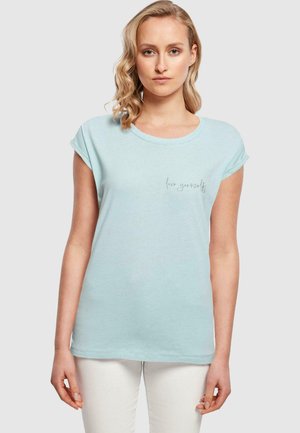 Merchcode LOVE YOURSELF - T-shirts med print - ocean blue