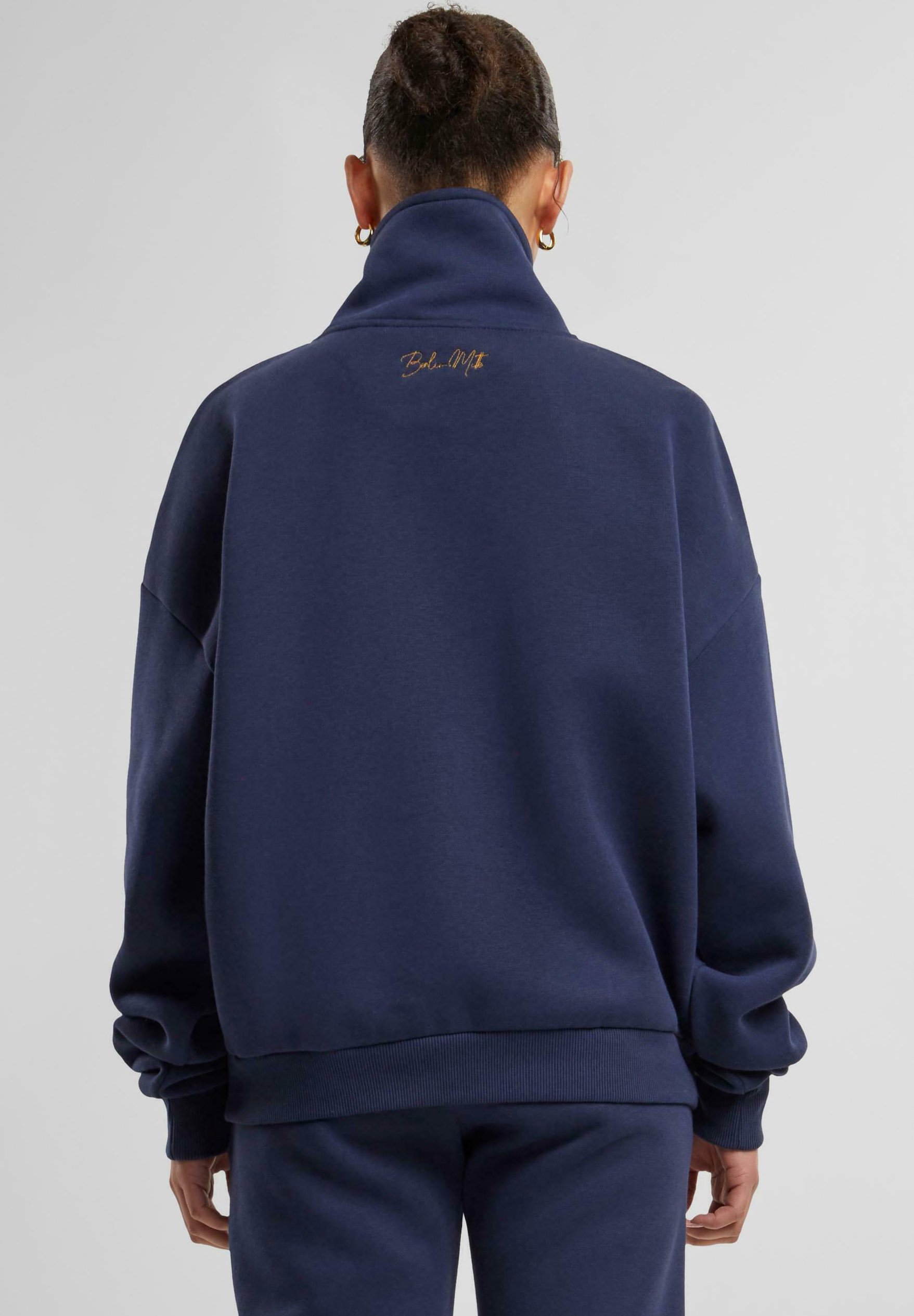 PROHIBITED MITTE HALF ZIP - Sweatshirt - blue - Zalando