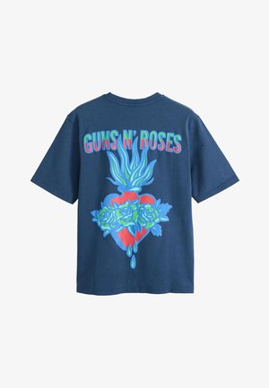 Next, LICENSE T-SHIRT REGULAR - T-Shirt print - navy guns n' roses