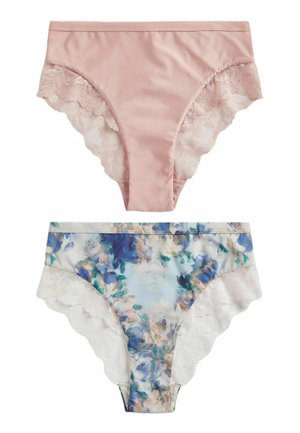 2 PACK HIGH RISE - Nohavičky/Slipy - blue floral print blush pink