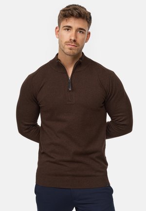 INDICODE JEANS GORE - Strickpullover - dk brown mix