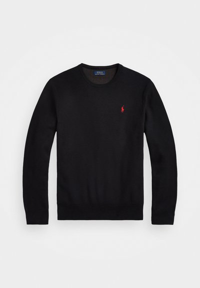 Polo Ralph Lauren KNIT COTTON CREWNECK SWEATER - Pulover - black