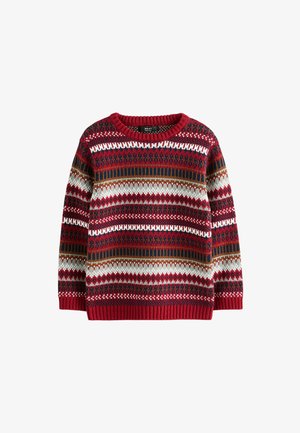 Next, REGULAR FIT - FAIRISLE - Maglione - burgundy red