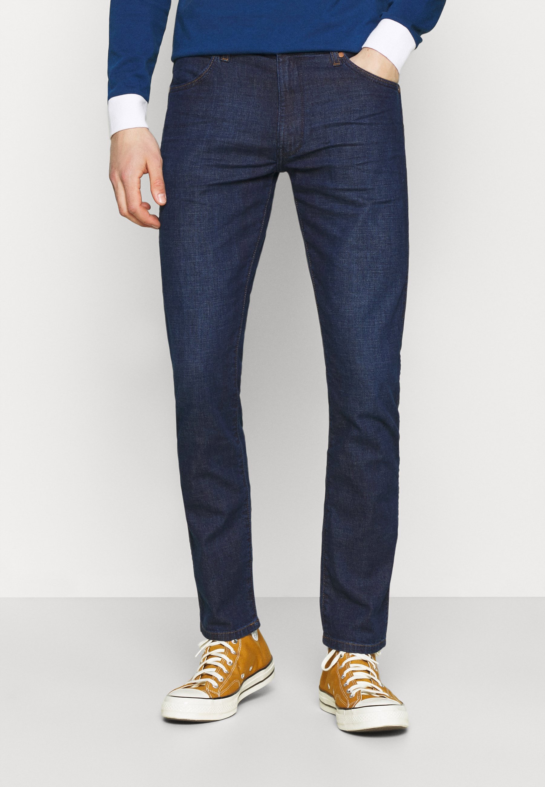 Wrangler LARSTON - Jeans Straight Leg - rinse/shine/blue denim - Zalando.de