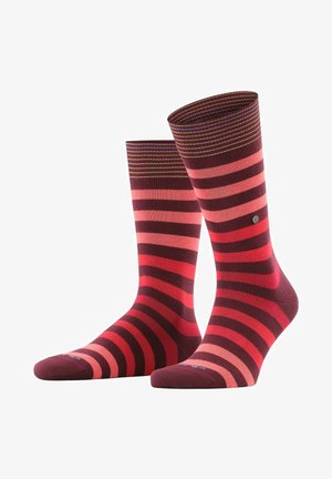 Burlington POOL, BSTREIFEN, LOGO - Socken - bordeaux rot
