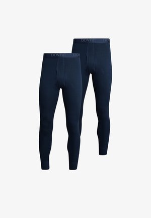 Marineblå termolegning lavet af blødt strækmateriale, med en figursyet design og elastisk talje med logo, som slutter ved anklen.