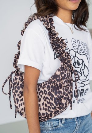 My Jewellery PRINT WITH RUFFLES - Handtas - bruin luipaard