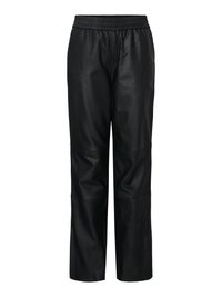 YASSOPHIE PANTS - Nahkahousut - black